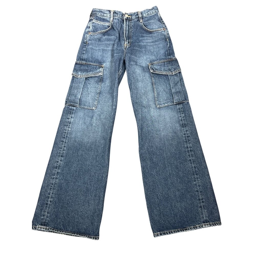 AGOLDE Los Angeles Minka Cargo Jeans Blue Size 26 EUC
